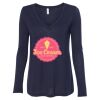 Women's Flowy Long Sleeve V-Neck Tee Thumbnail