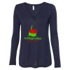 Women's Flowy Long Sleeve V-Neck Tee Thumbnail