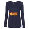 Women's Flowy Long Sleeve V-Neck Tee Thumbnail