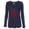 Women's Flowy Long Sleeve V-Neck Tee Thumbnail