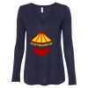 Women's Flowy Long Sleeve V-Neck Tee Thumbnail