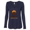 Women's Flowy Long Sleeve V-Neck Tee Thumbnail