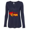 Women's Flowy Long Sleeve V-Neck Tee Thumbnail