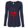 Women's Flowy Long Sleeve V-Neck Tee Thumbnail