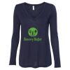 Women's Flowy Long Sleeve V-Neck Tee Thumbnail