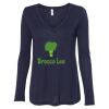 Women's Flowy Long Sleeve V-Neck Tee Thumbnail