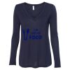 Women's Flowy Long Sleeve V-Neck Tee Thumbnail