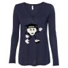 Women's Flowy Long Sleeve V-Neck Tee Thumbnail