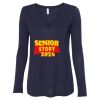 Women's Flowy Long Sleeve V-Neck Tee Thumbnail