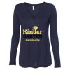 Women's Flowy Long Sleeve V-Neck Tee Thumbnail