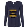 Women's Flowy Long Sleeve V-Neck Tee Thumbnail
