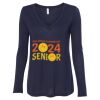 Women's Flowy Long Sleeve V-Neck Tee Thumbnail