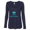 Women's Flowy Long Sleeve V-Neck Tee Thumbnail
