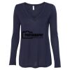 Women's Flowy Long Sleeve V-Neck Tee Thumbnail