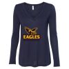 Women's Flowy Long Sleeve V-Neck Tee Thumbnail