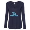 Women's Flowy Long Sleeve V-Neck Tee Thumbnail