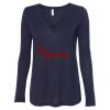 Women's Flowy Long Sleeve V-Neck Tee Thumbnail