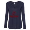 Women's Flowy Long Sleeve V-Neck Tee Thumbnail