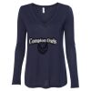 Women's Flowy Long Sleeve V-Neck Tee Thumbnail