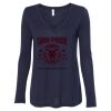 Women's Flowy Long Sleeve V-Neck Tee Thumbnail