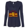 Women's Flowy Long Sleeve V-Neck Tee Thumbnail