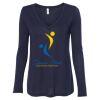 Women's Flowy Long Sleeve V-Neck Tee Thumbnail