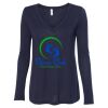 Women's Flowy Long Sleeve V-Neck Tee Thumbnail