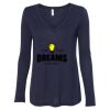 Women's Flowy Long Sleeve V-Neck Tee Thumbnail