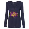 Women's Flowy Long Sleeve V-Neck Tee Thumbnail