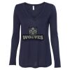 Women's Flowy Long Sleeve V-Neck Tee Thumbnail