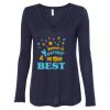 Women's Flowy Long Sleeve V-Neck Tee Thumbnail