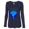 Women's Flowy Long Sleeve V-Neck Tee Thumbnail