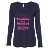 Women's Flowy Long Sleeve V-Neck Tee Thumbnail