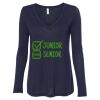 Women's Flowy Long Sleeve V-Neck Tee Thumbnail