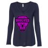 Women's Flowy Long Sleeve V-Neck Tee Thumbnail
