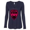 Women's Flowy Long Sleeve V-Neck Tee Thumbnail