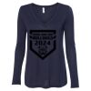 Women's Flowy Long Sleeve V-Neck Tee Thumbnail