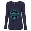 Women's Flowy Long Sleeve V-Neck Tee Thumbnail