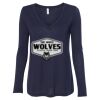Women's Flowy Long Sleeve V-Neck Tee Thumbnail