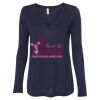 Women's Flowy Long Sleeve V-Neck Tee Thumbnail