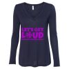 Women's Flowy Long Sleeve V-Neck Tee Thumbnail