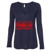 Women's Flowy Long Sleeve V-Neck Tee Thumbnail