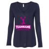 Women's Flowy Long Sleeve V-Neck Tee Thumbnail