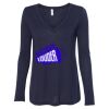 Women's Flowy Long Sleeve V-Neck Tee Thumbnail