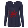 Women's Flowy Long Sleeve V-Neck Tee Thumbnail