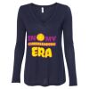 Women's Flowy Long Sleeve V-Neck Tee Thumbnail