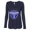 Women's Flowy Long Sleeve V-Neck Tee Thumbnail