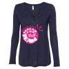 Women's Flowy Long Sleeve V-Neck Tee Thumbnail
