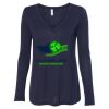 Women's Flowy Long Sleeve V-Neck Tee Thumbnail