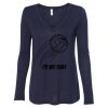 Women's Flowy Long Sleeve V-Neck Tee Thumbnail